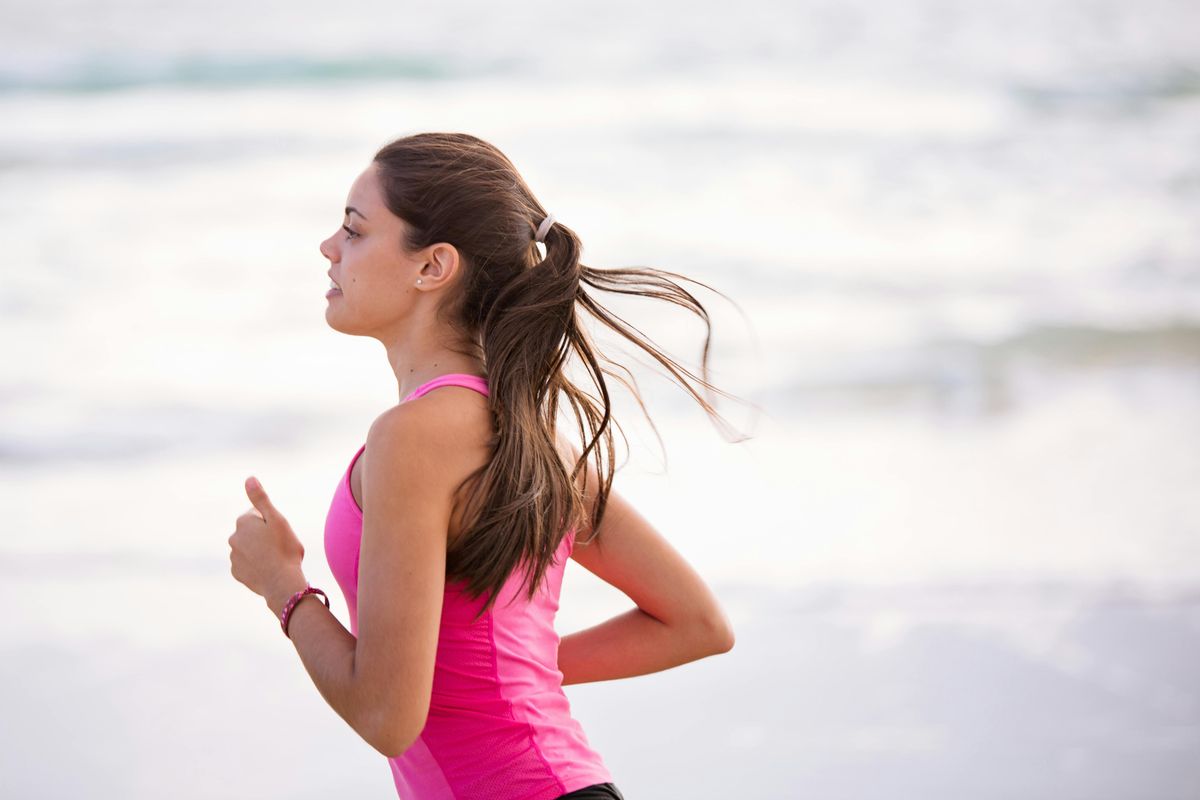 Person beim jeden Tag joggen im Park